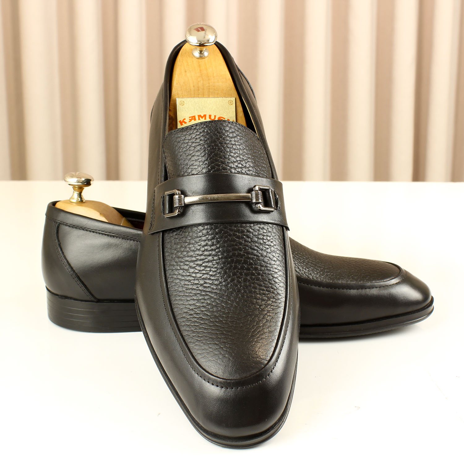 Kişilər üçün klassik ayaqqabı, qara, içərisi təbii dəri, üstü təbii dəri, alt hissəsi termo, 5-28 2119 SIYAH - Image 2